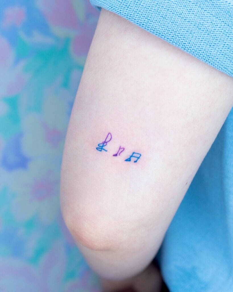 The Simple And Cool Music Note DNA Tattoo