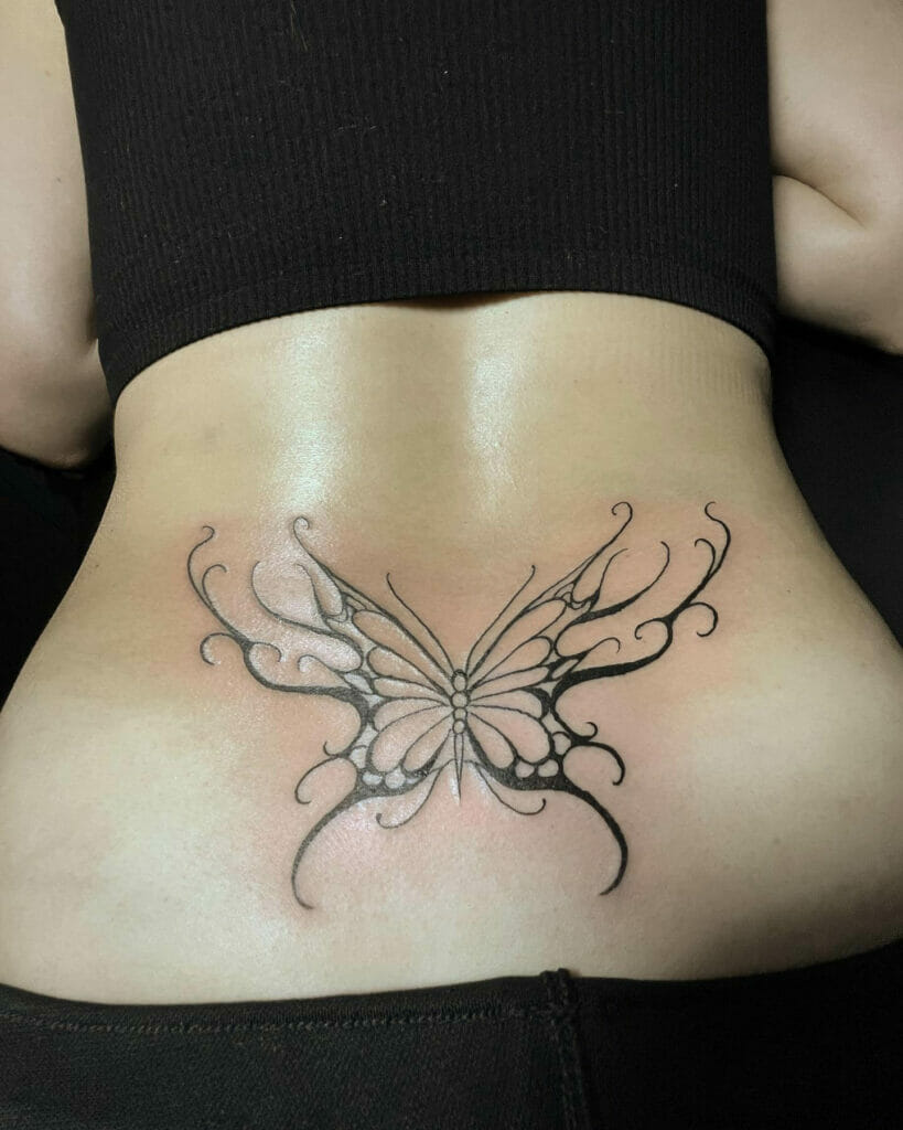 Grunge Butterfly Tattoo Art