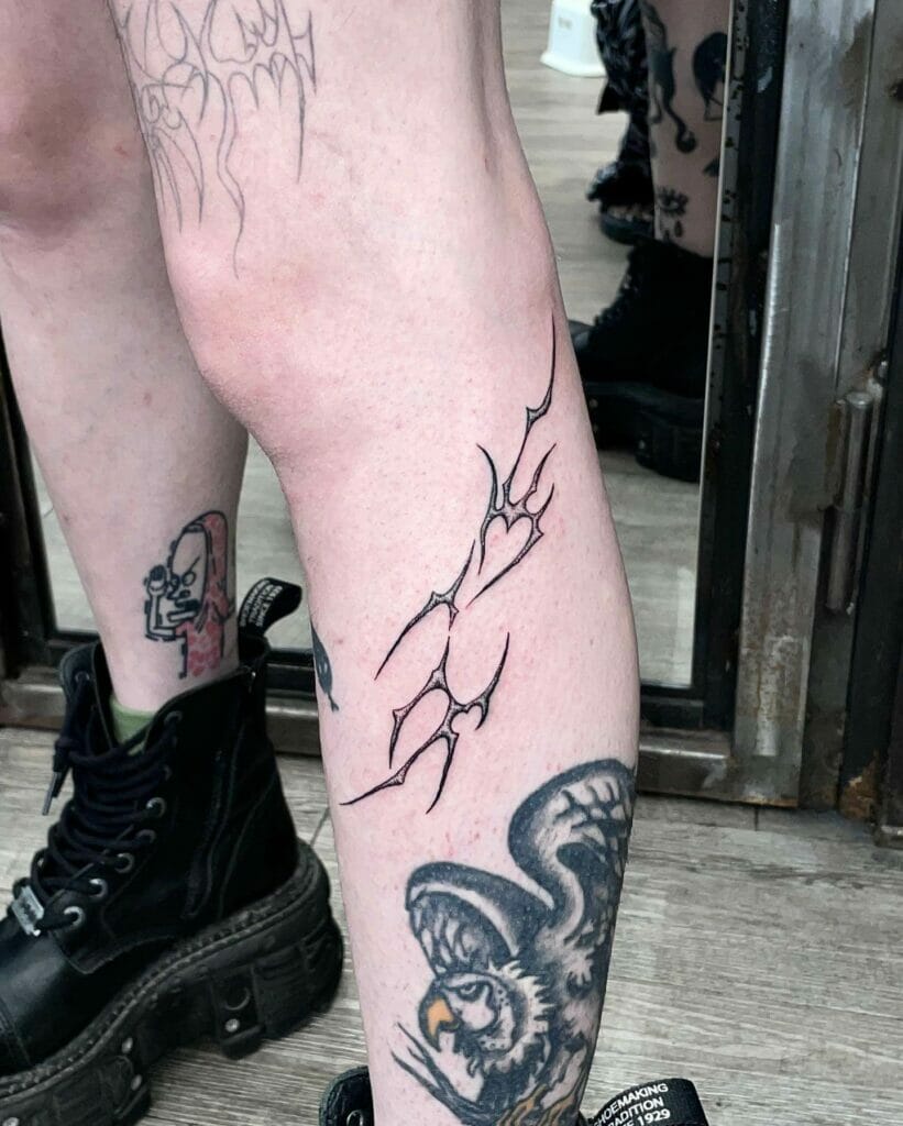Small Grunge Tattoos For Legs