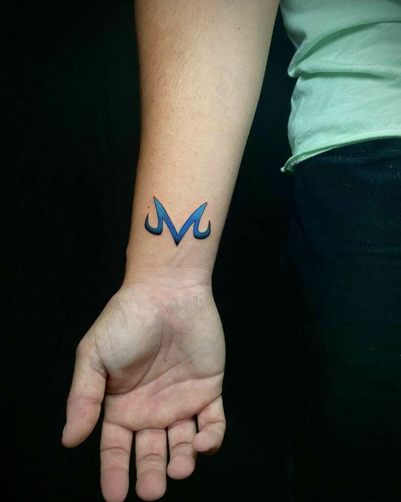 Unique Majin Symbol Wrist Tattoo