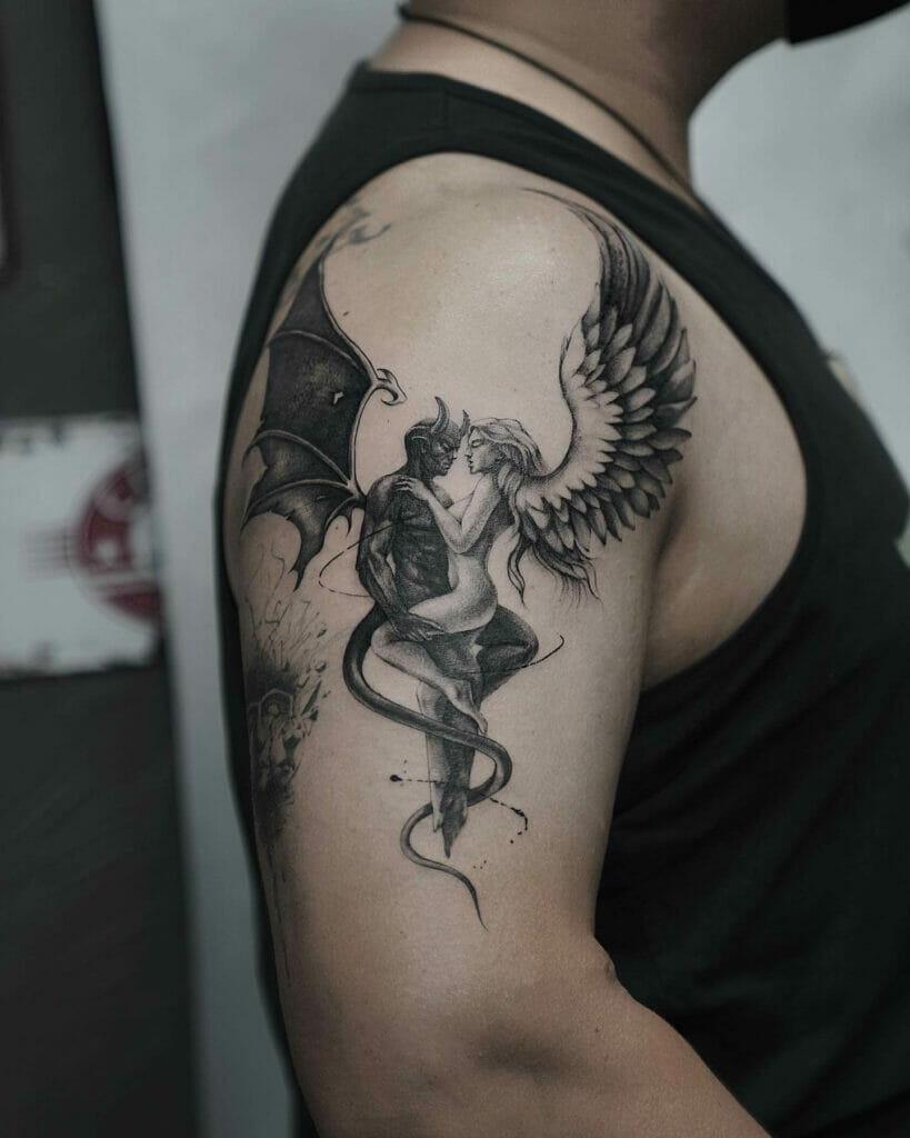 Angel And Demon Tattoo Sleeves