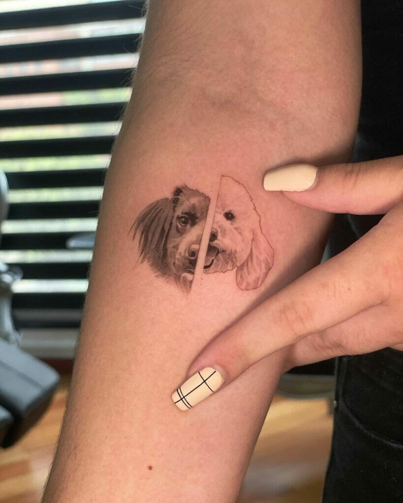 Black And White Poodle Tattoo
