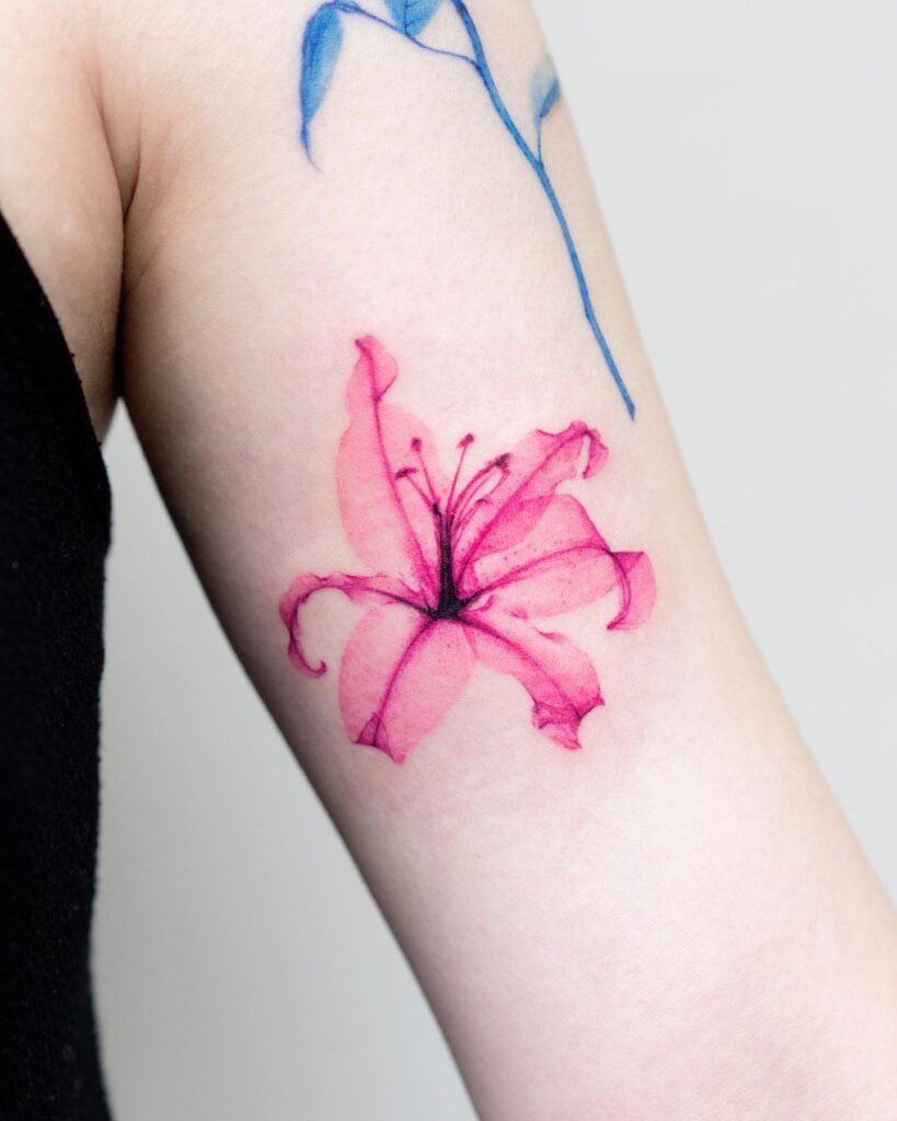 Pink Flower Tattoo