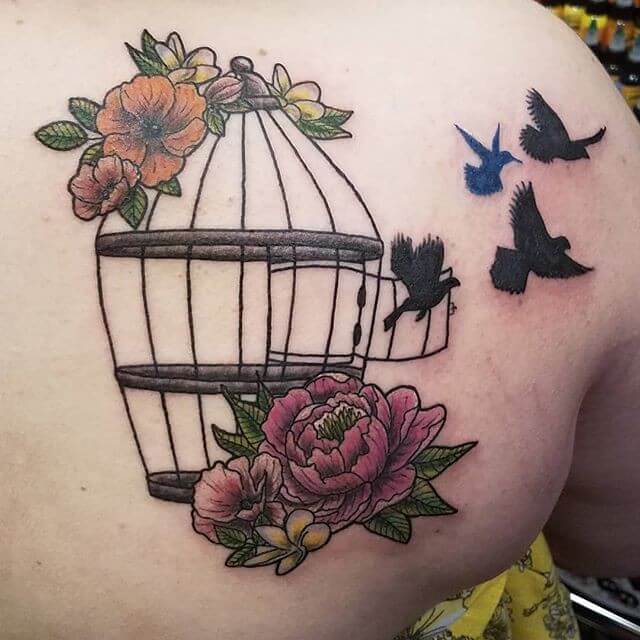 Free Birdcage Tattoo Design