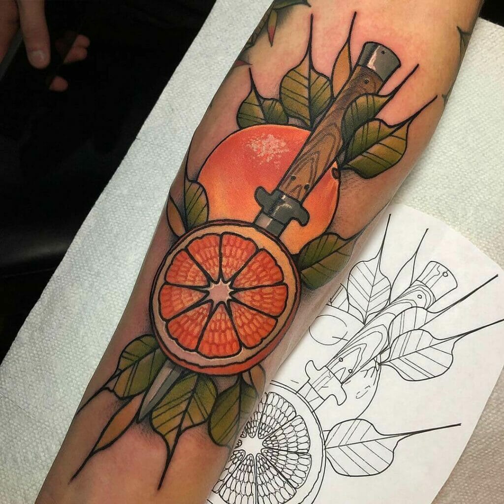 Orange Blade Tattoo