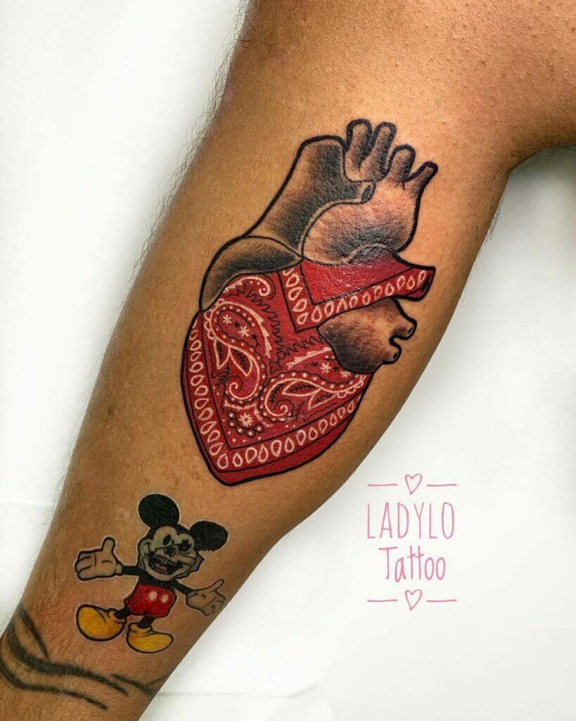 Heart And Bandana Tattoo
