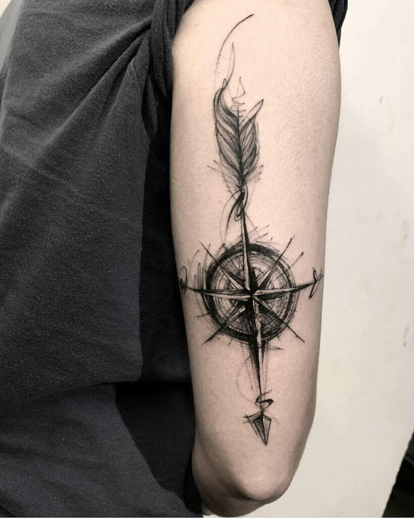 The Arrow And The Compass Tattoo Designs For New Beginnings