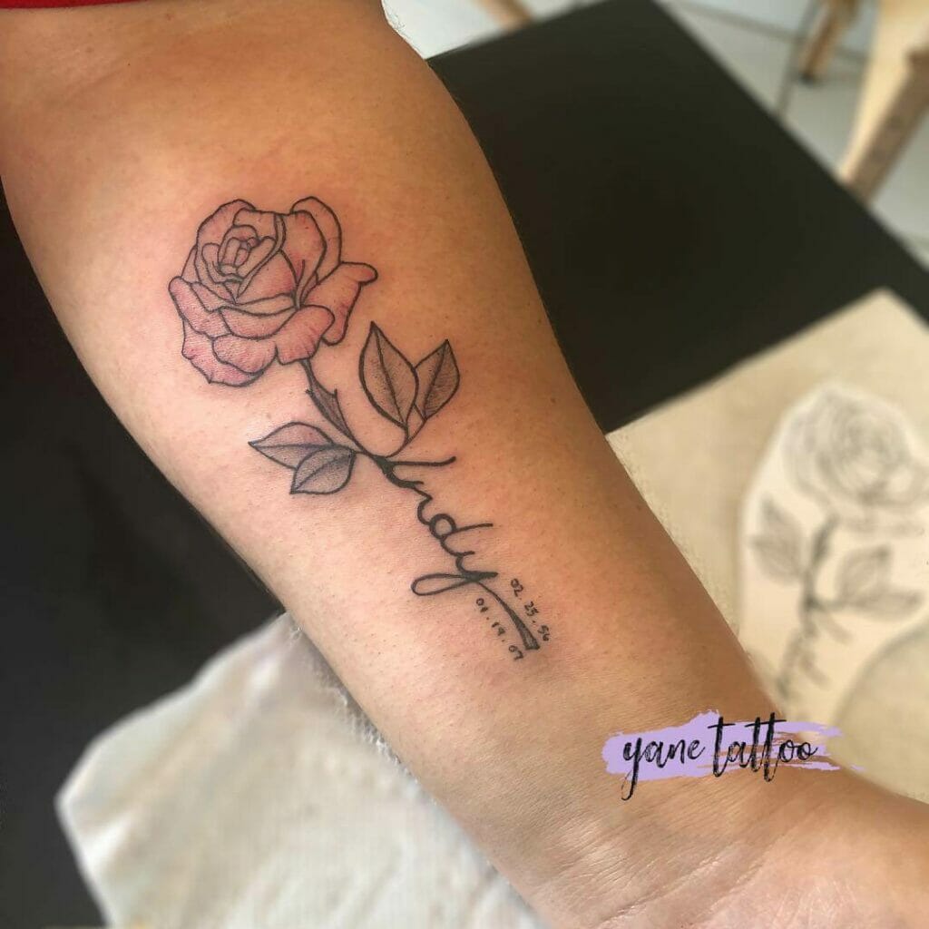 Arm Rose Tattoos For Men
