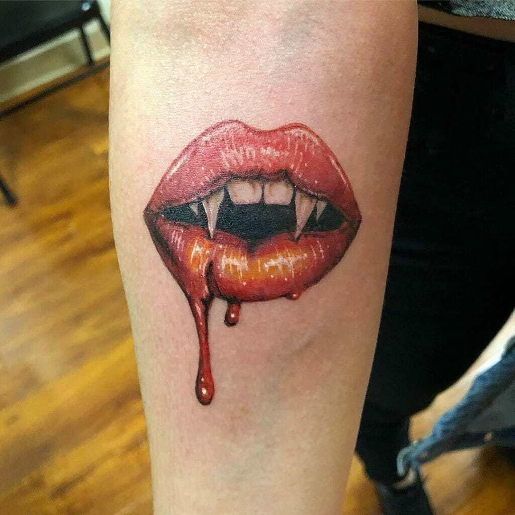 Vampire Teeth Tattoo