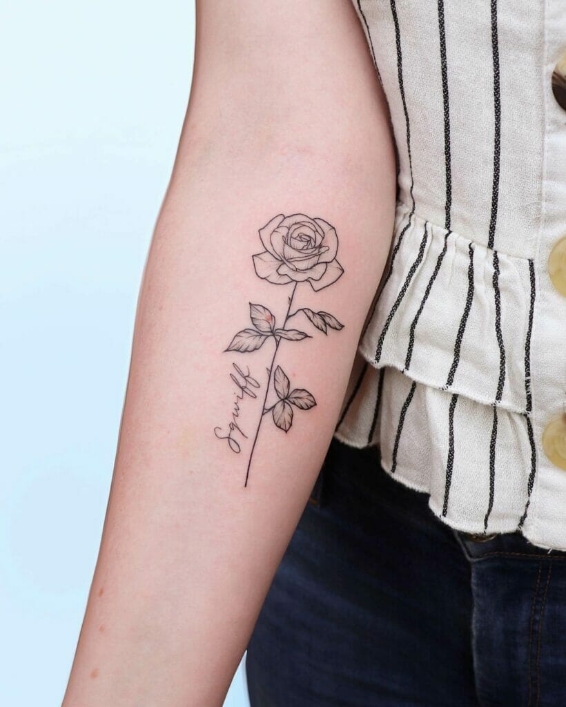 Remembrance Rose Memorial Tattoo