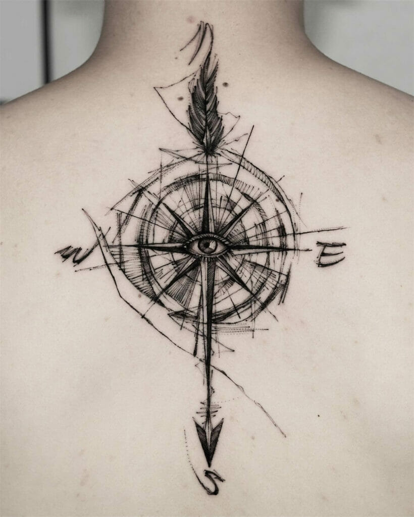 The Compass Design And The Arrow Tattoo Of Enlightenment