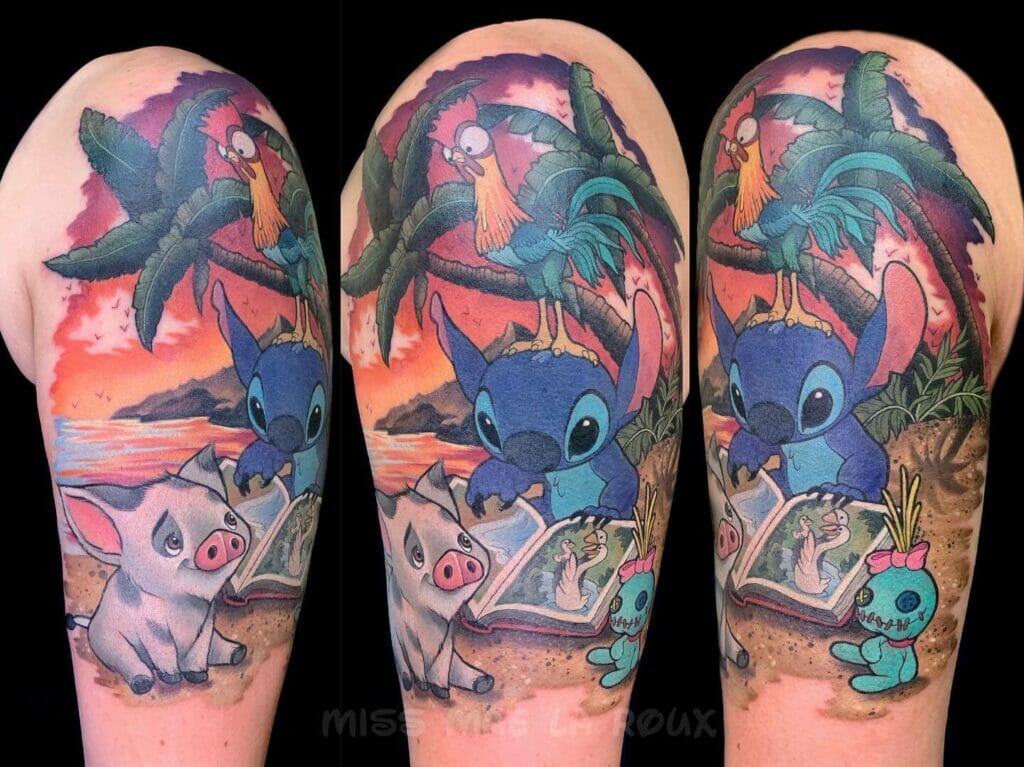 Iconic Blue Stitch Tattoo