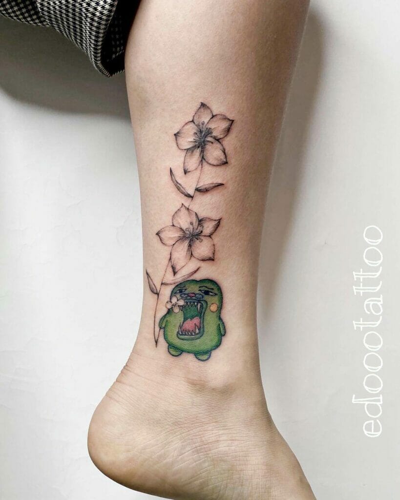 Sucky Panther Tattoo Design On The Ankle