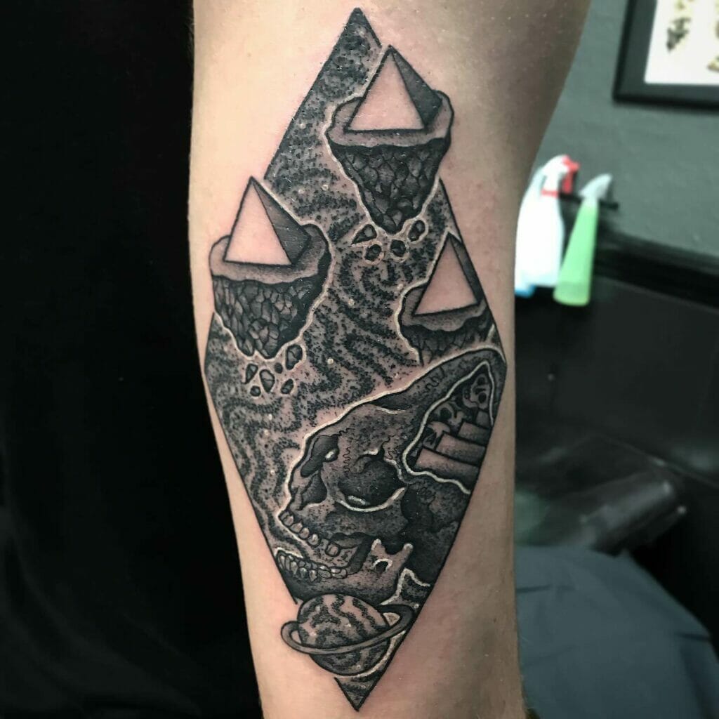 Pyramid And Skull Tattoo