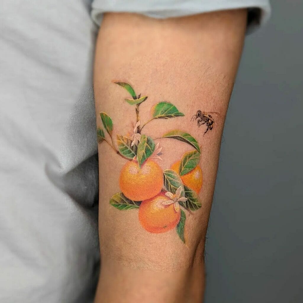 Realistic Orange Tattoos