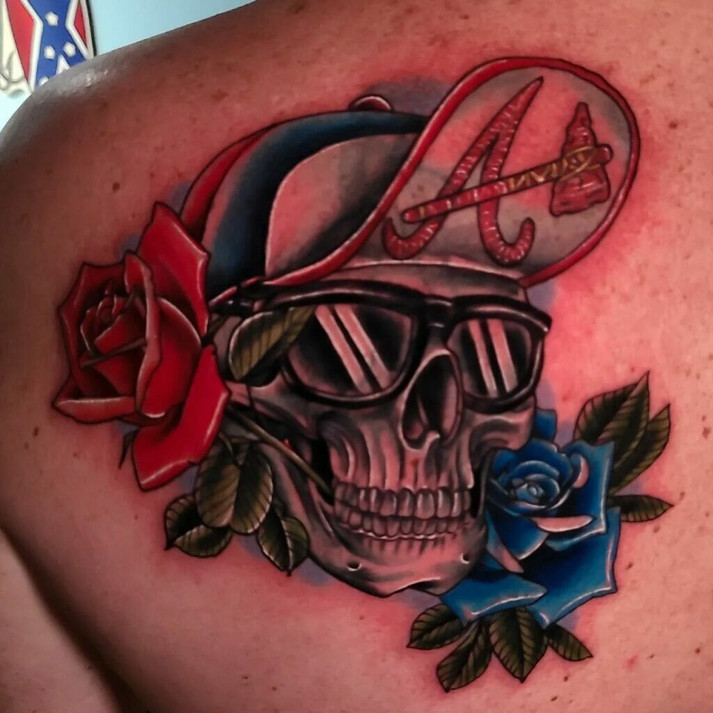 Cool Braves Skull Tattoo