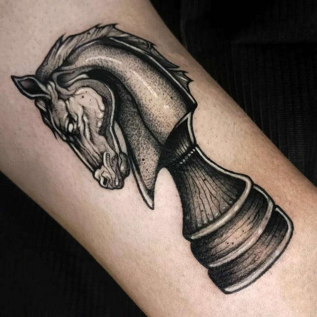 Chess War Horse Tattoo Ideas