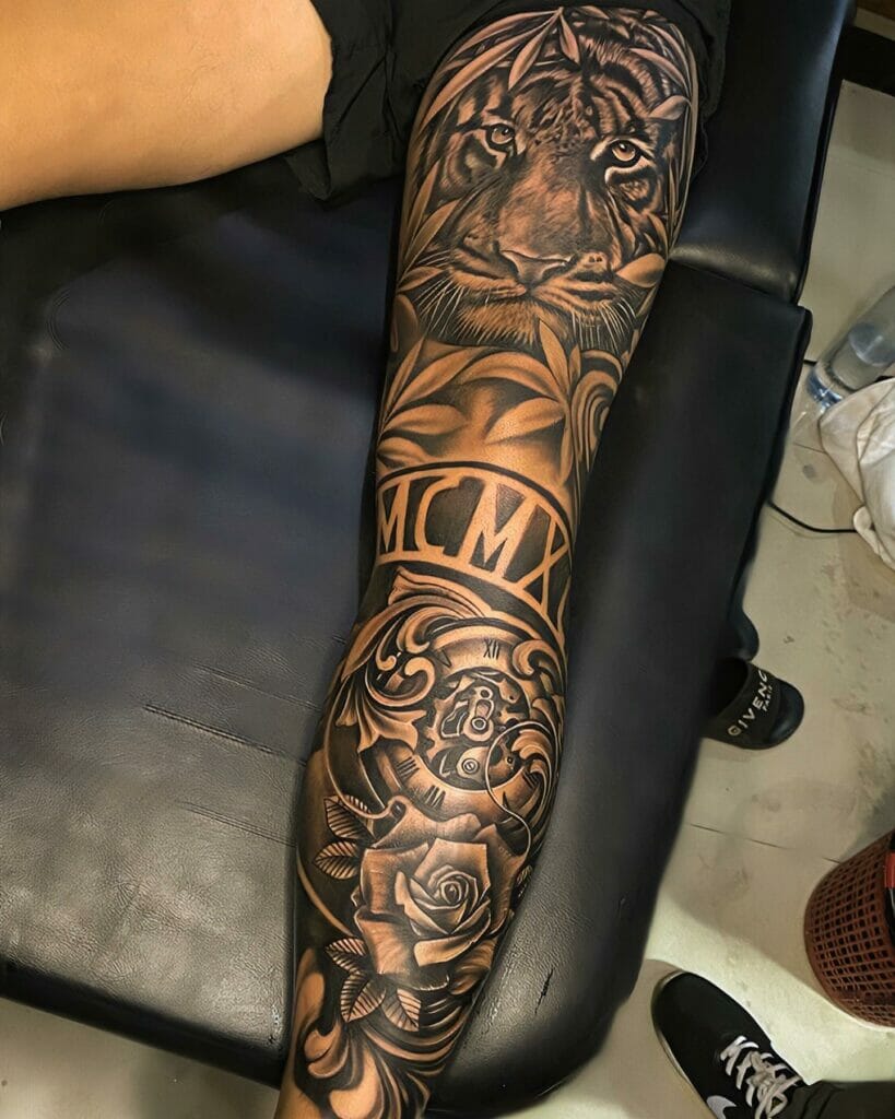 Elaborate Tiger Tattoo