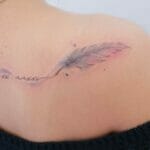 Feather With Birds Tattoo Ideas