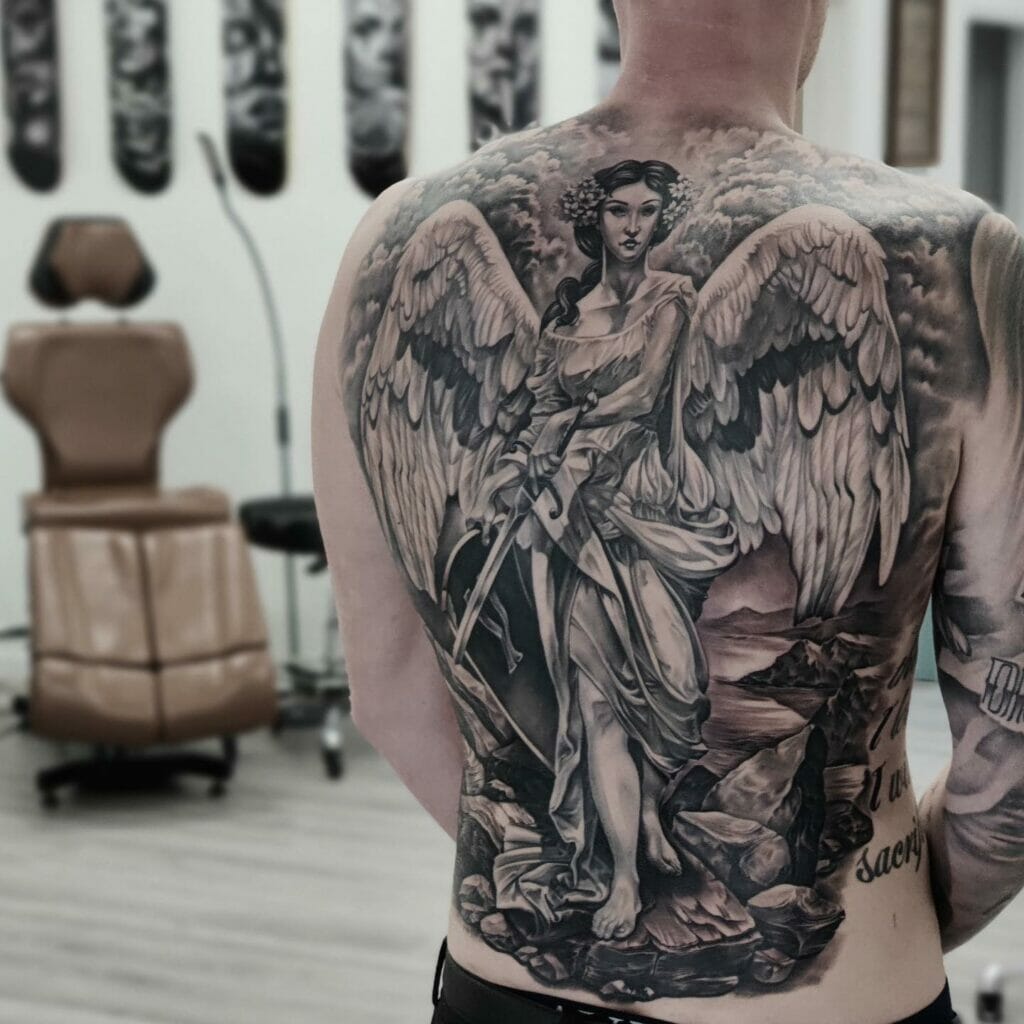 Full Back Angel Tattoos