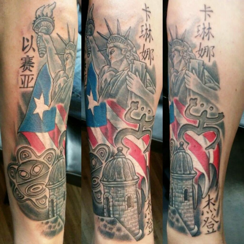 Puerto Rican Statue of Liberty Tattoo