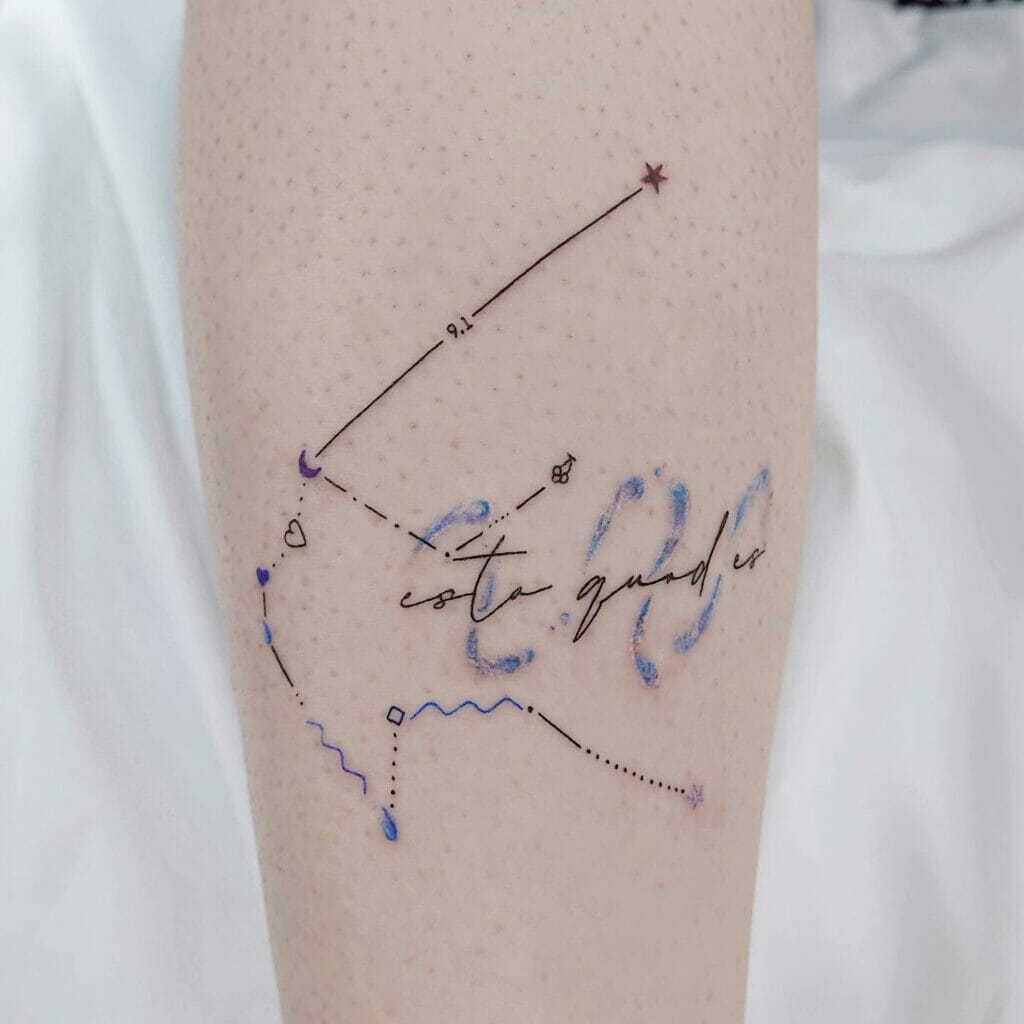 Simple Aquarius Constellation Tattoo