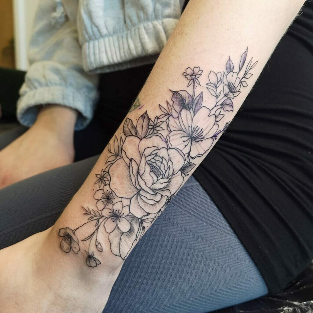 Flower Sleeve Tattoo