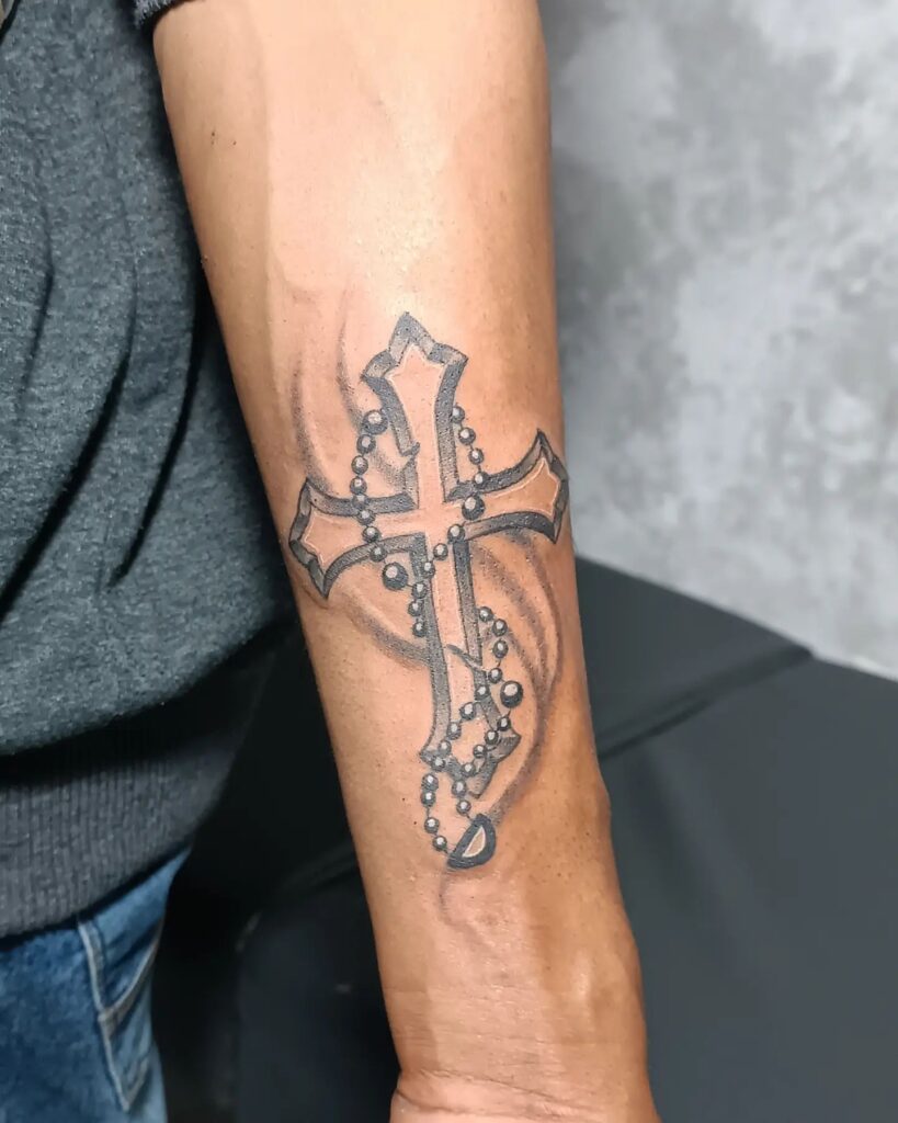 Forearm Cross Tattoo