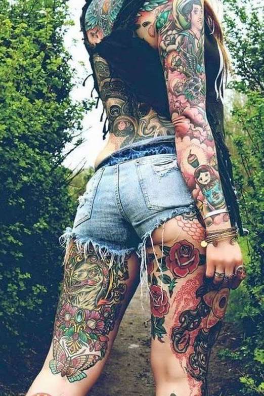Feminine Full Body Tattoo