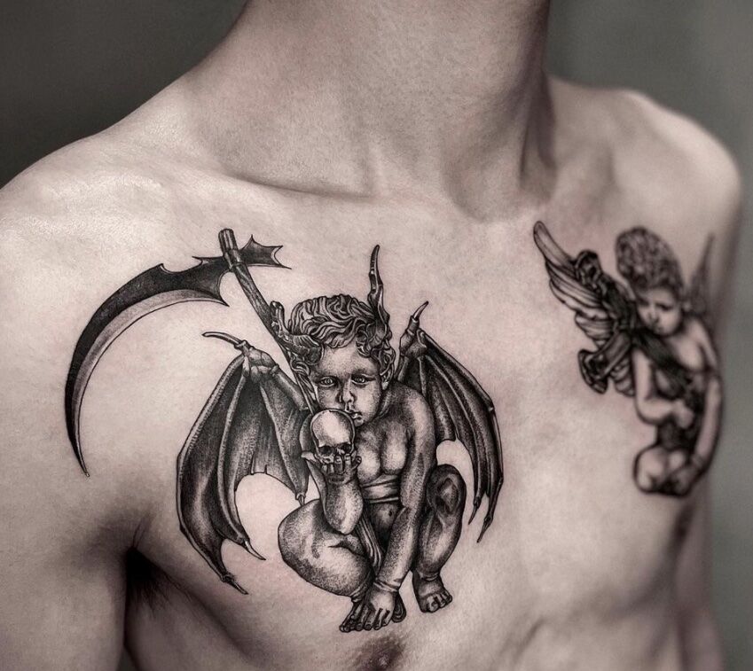 101 Best Fallen Angel Tattoo Ideas You Have To See To Believe! - Outsons