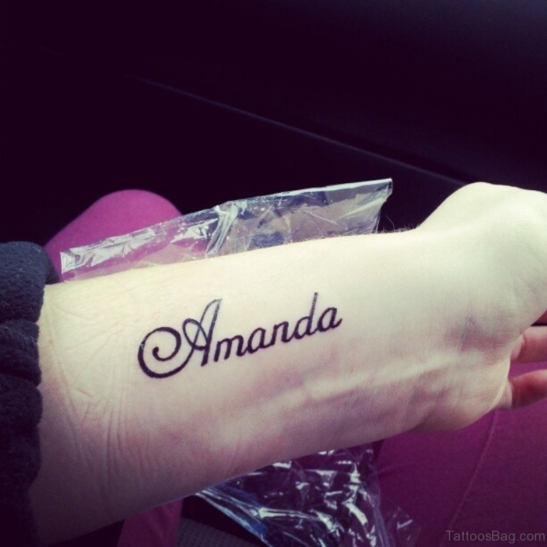 Name on Hand Tattoo