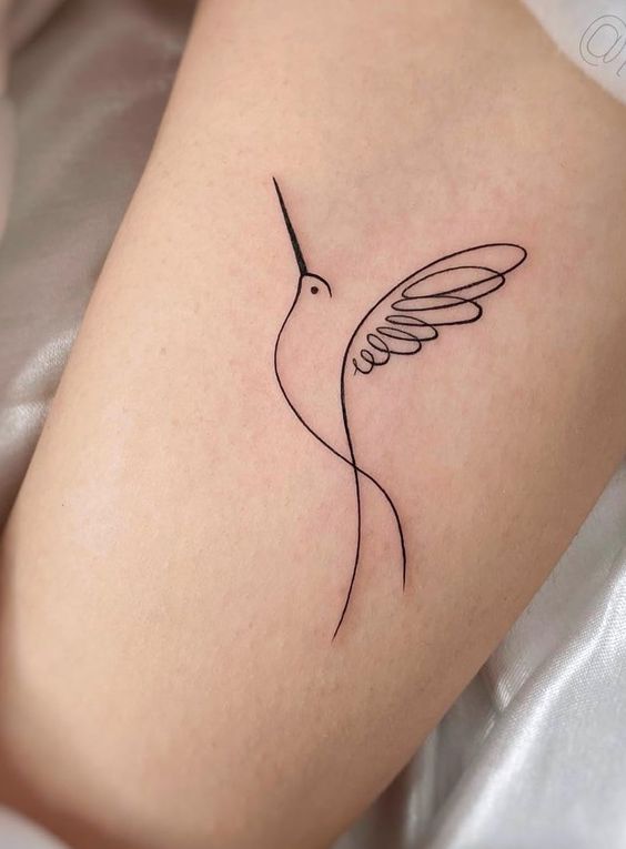 Sobriety and Recovery Expressed: Minimalist Hummingbird Tattoo Design