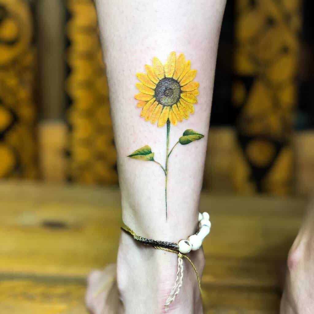 Small Sunflower Tattoo