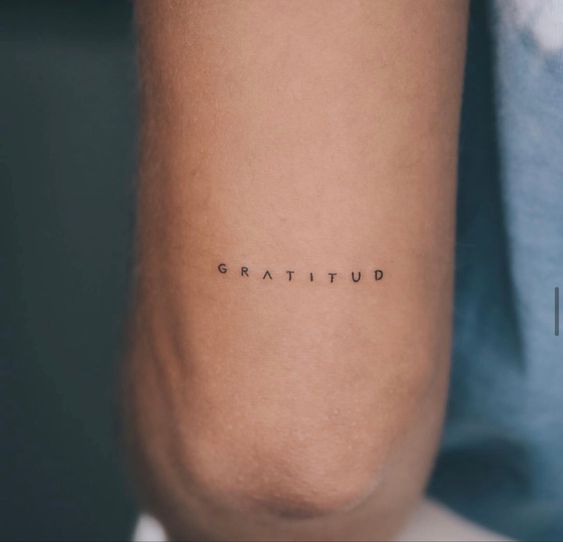 GRATITUD: Inspiring Sobriety Tattoo for Recovery Journey