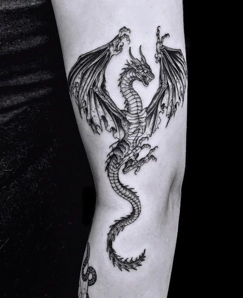Medieval Dragon Tattoo
