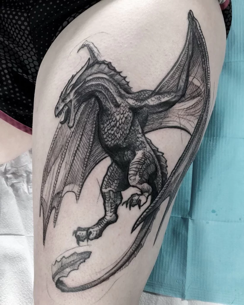 Medieval Dragon Tattoo