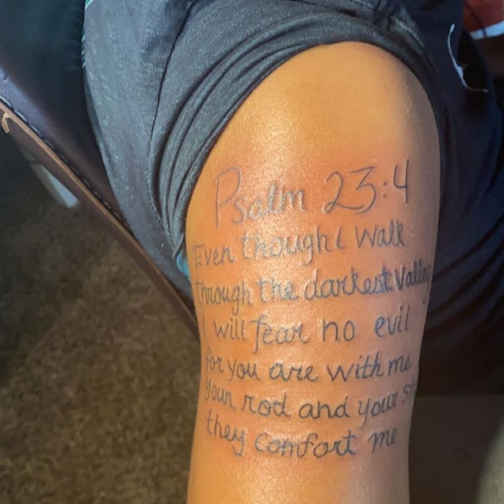 Psalms 23 4 Tattoo