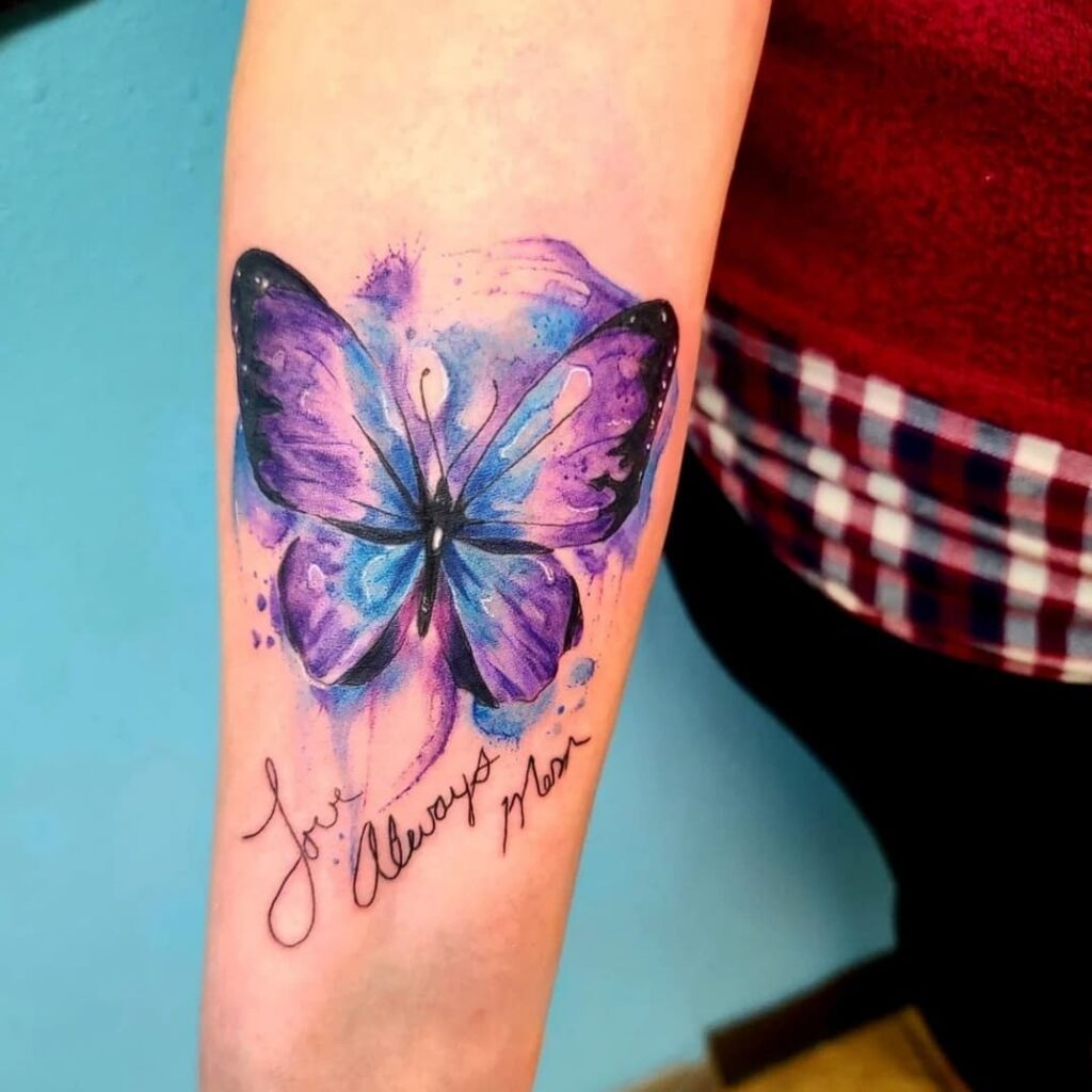 Butterfly Memorial Tattoo