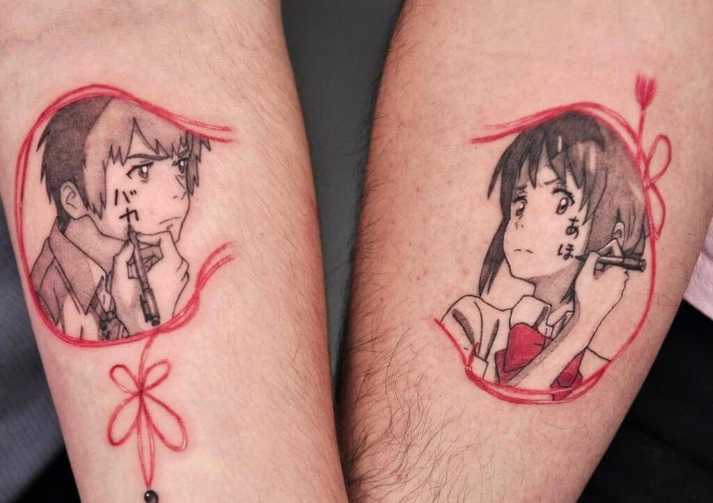 anime couples tattoos