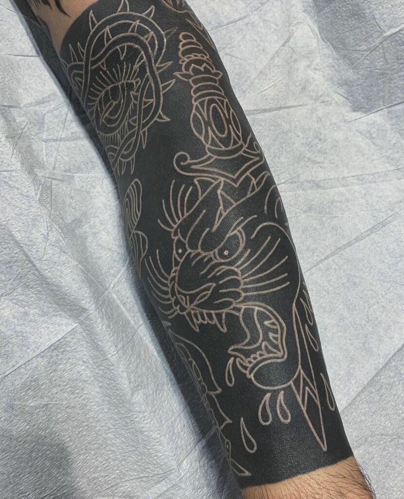 Best forearm white ink tattoos