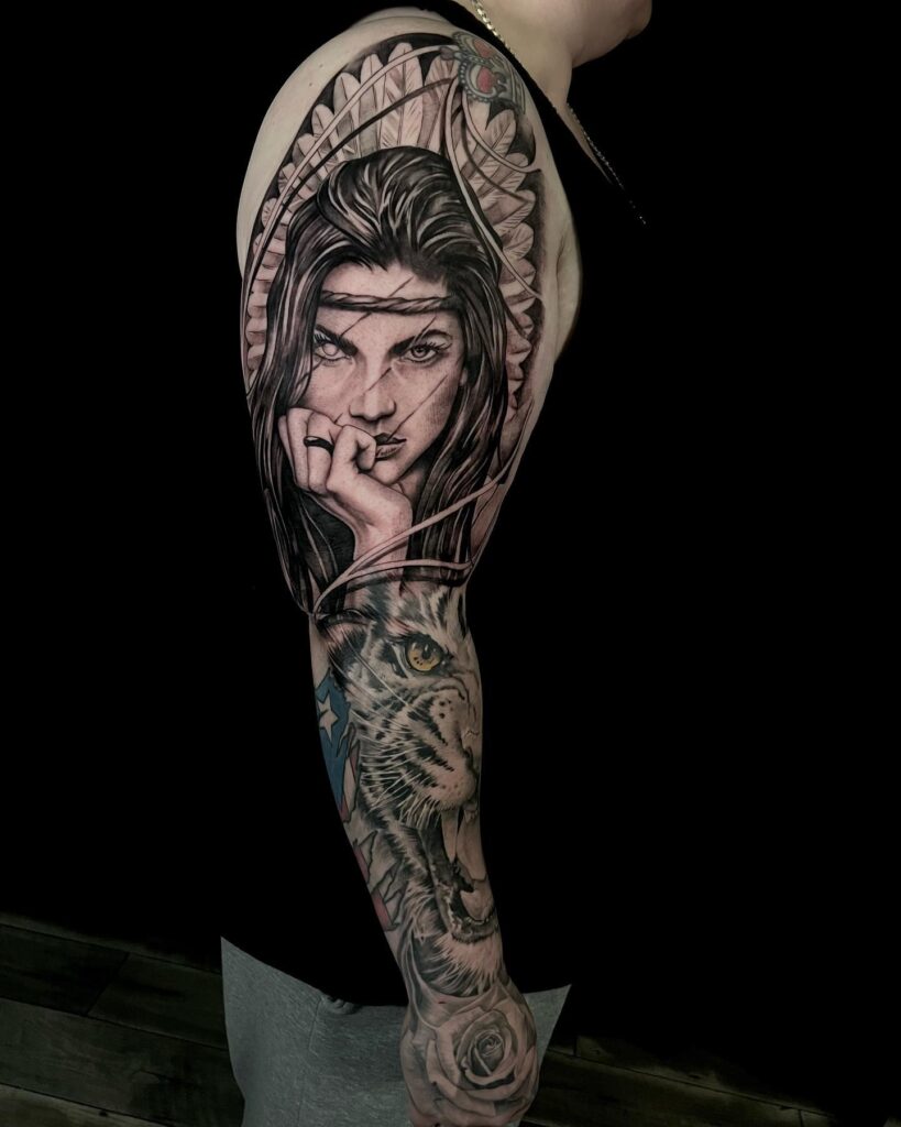 Female Warrior Tattoo