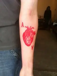 ace heart tattoo