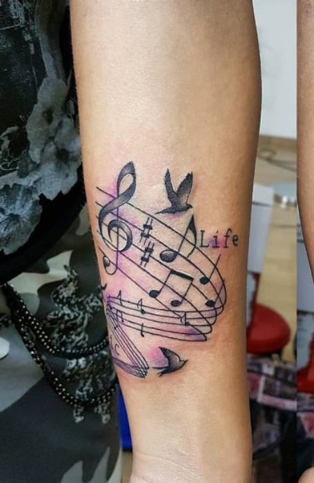 Unique Music Tattoo