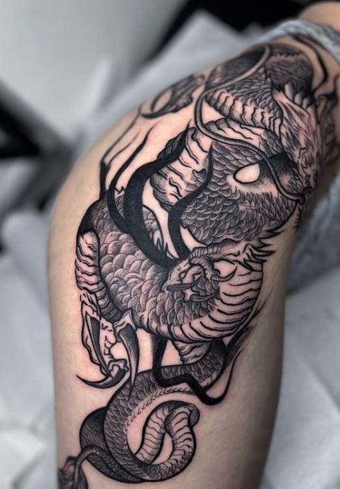 dragon sleeve tattoo