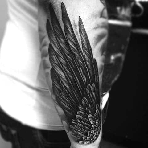 Forearm Wing Tattoo