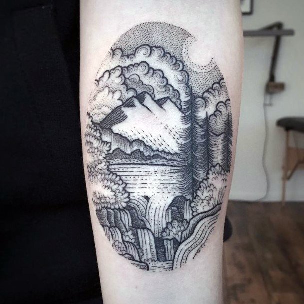 enchanting waterfall tattoo ideas for women Outsons