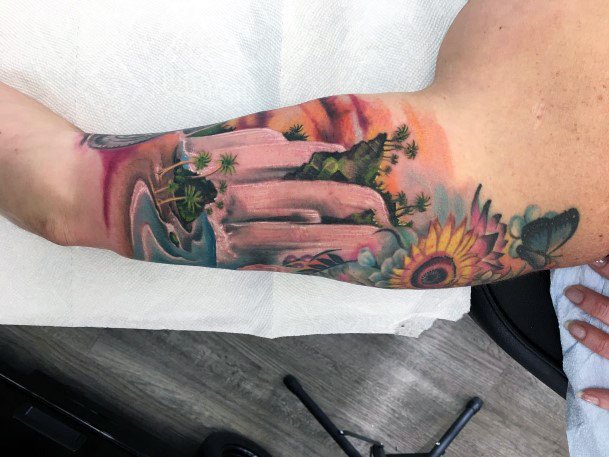 exquisite waterfall tattoos on girl Outsons