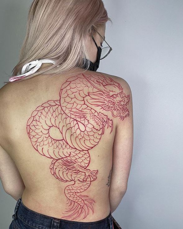 dragon sleeve tattoo
