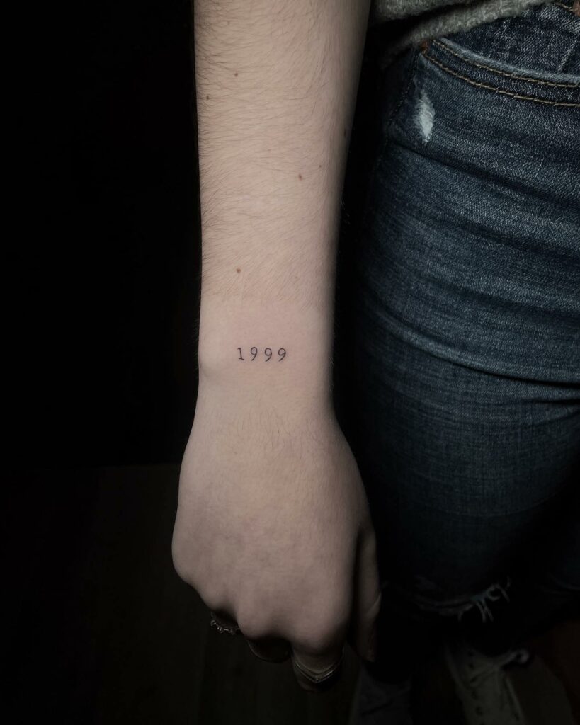 1999 Date Tattoo on Wrist