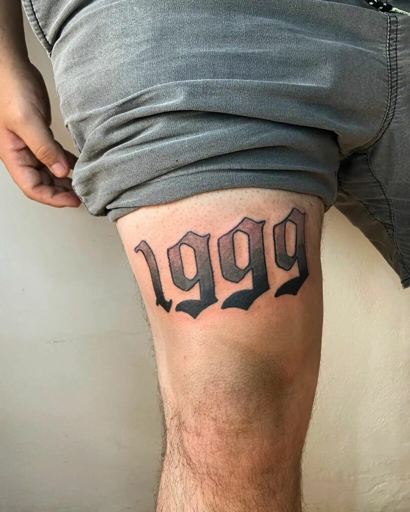 1999 Tribal Tattoo on Leg